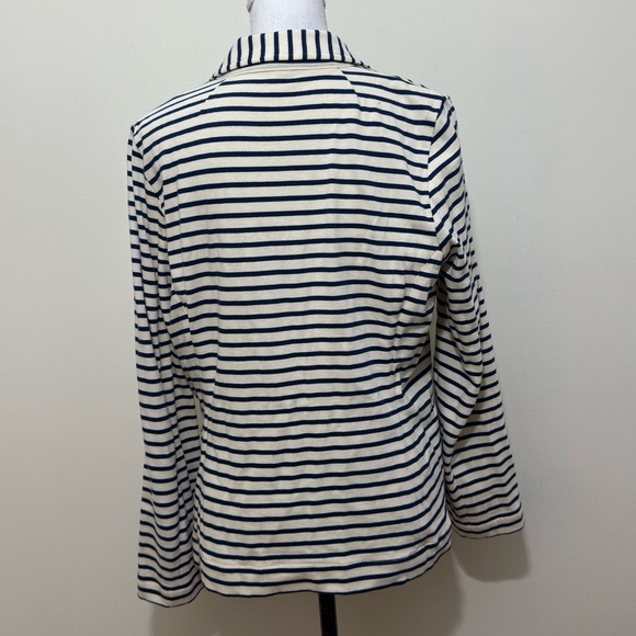 NWT J crew || woman’s striped blazer size Large - Picture 5 of 7